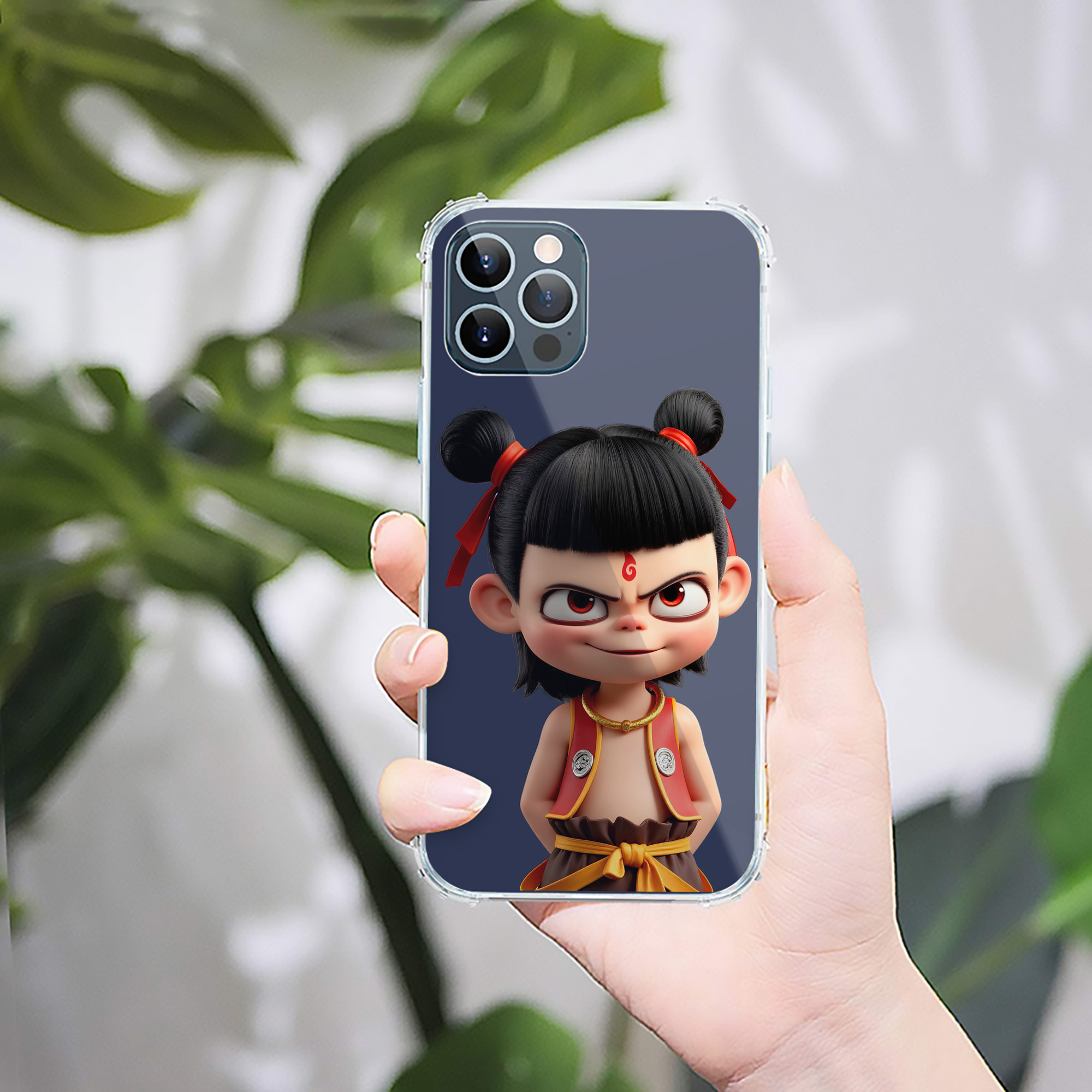（画像用） Ne Zha 2 ナタ 魔童の大暴れ 【iPhone 12シリーズ対応】透明スマホケース（クリアソフトケース）